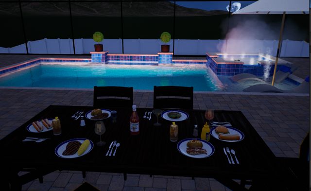 Project 1, pool design at night