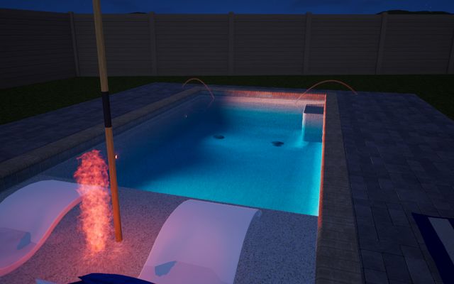 Project 2, pool design at night
