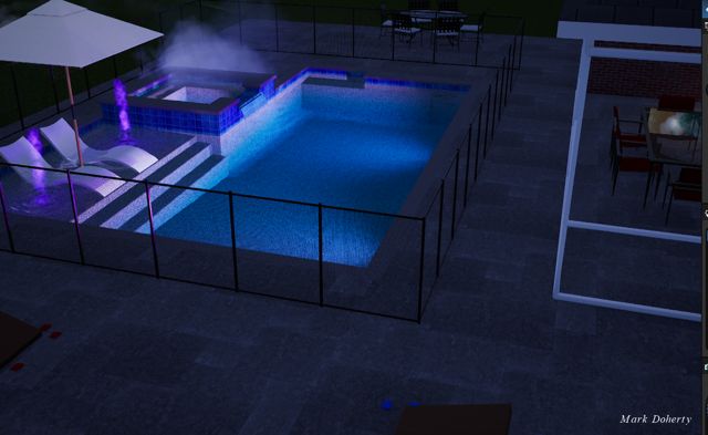 Project 4, pool design at night