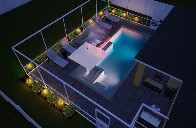 Project 5, pool design at night