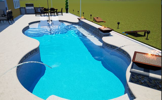 Project 8, pool design by day