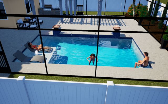 Project 10, pool design by day